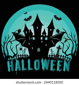 Happy Halloween t shirt design vector. Typography, quote, Halloween t shirt design. Halloween t shirt design for Halloween day.