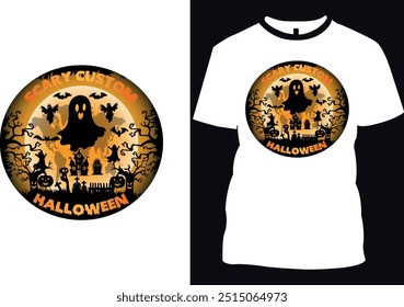 Happy Halloween t shirt design vector. Typography, quote, Halloween t shirt design. Halloween t shirt design for Halloween day.