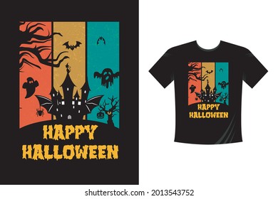 Happy Halloween. Halloween t shirt Template