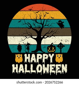 Happy Halloween t shirt - vector