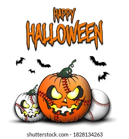 Kids Boy Halloween Png Design Halloween Baseball Jack O'Lantern Png Baseball Baseball Halloween Png Sublimation Design Digital Download