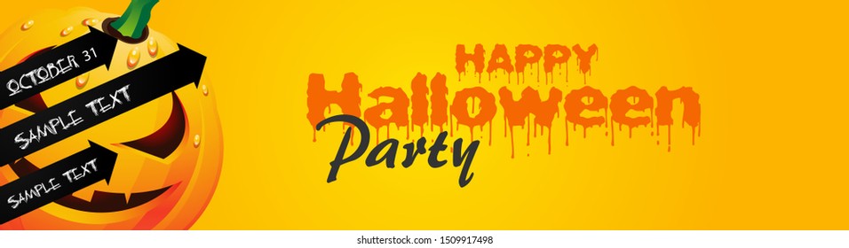 Happy Halloween. Template design vector for posters, banners, invitations, greeting cards and backgrounds.