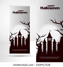 Happy Halloween. Template design vector for posters, banners, invitations, greeting cards and backgrounds.