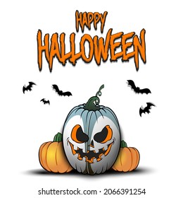 Happy Halloween. Template rugby design. Rugby balls in the form of a pumpkins on an isolated background. Pattern for banner, poster, greeting card, flyer, party invitation. Vector illustration