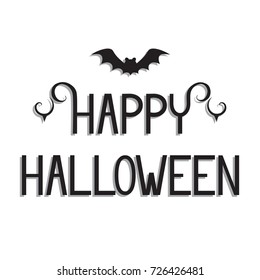 Happy halloween text.