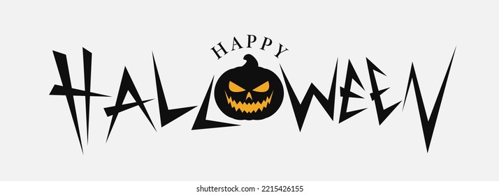 Happy halloween text. Abstract vector background