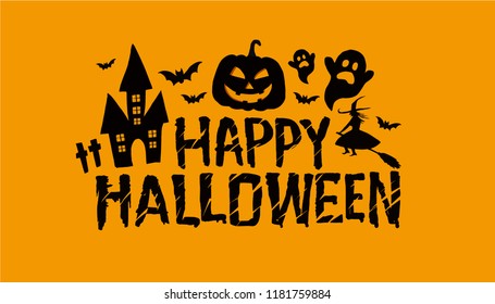 Happy Halloween Text Banner