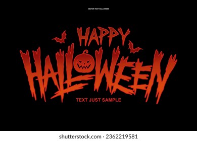 Happy Halloween Text Banner design vector