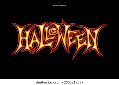 Happy Halloween Text Banner design vector