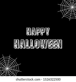 Happy Halloween Text Banner. Holiday calligraphy poster, greeting card, party invitation, Vector illustration