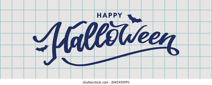 Happy Halloween Text Banner Lettering Holiday Special offer Shop Now