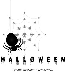 Happy Halloween Text Banner on a white background vector