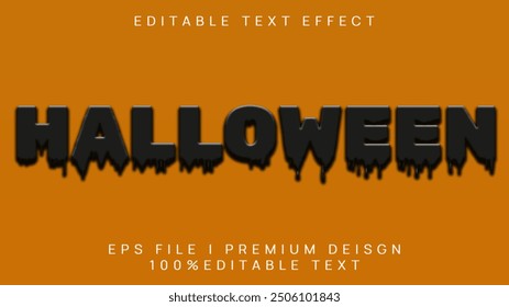 Feliz Halloween Tema de Anuncio de texto editable efecto de texto estilo de texto de tema de halloween.