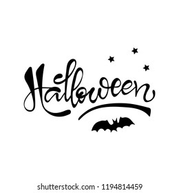 Happy Halloween Text Banner, Vector