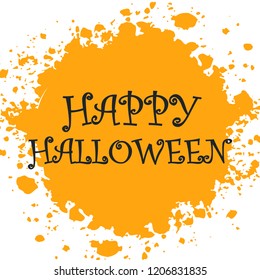 Happy Halloween Text Banner, Vector