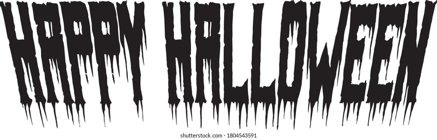 Cartel de texto de Halloween feliz, vector