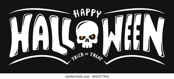 Fröhliches Halloween-Textbanner, Vektorgrafik