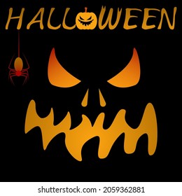 Happy Halloween Text Banner, Vector