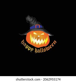 Cartel de texto de Halloween feliz, vector