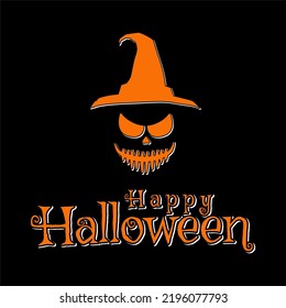 HAPPY HALLOWEEN TEXT BANNER, vector illustration