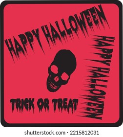 Happy Halloween Text Banner, Vector