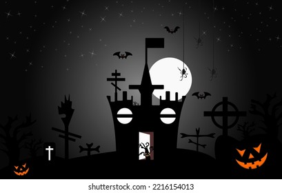 Happy Halloween Text Banner, Vector template elements
