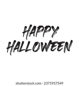 Fröhliches Halloween-Textbanner, Vektorgrafik auf weißem Hintergrund.