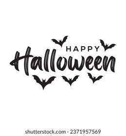 Fröhliches Halloween-Textbanner, Vektorgrafik
Design auf weißem Hintergrund.