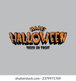 Cartel de texto de Halloween feliz, vector