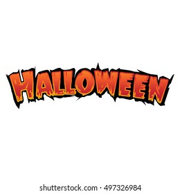 Happy Halloween Text Banner, Vector design template elements for your poster, invitation and greeting card