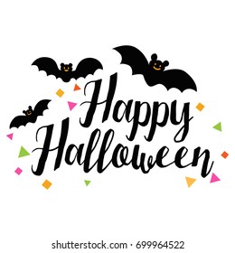Happy Halloween Text Banner, Vector