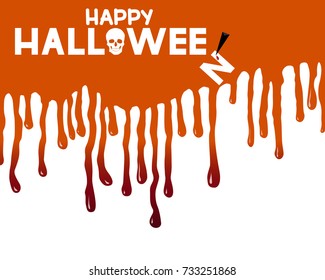 Happy Halloween Text Banner, Vector
