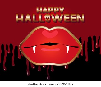 Happy Halloween Text Banner, Vector