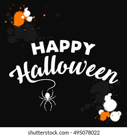 Happy Halloween text design background. Vector illustration Happy Halloween card