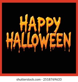 Happy Halloween Text, Design for print on shirt, poster, banner. Orange Black color text on white background. Lovely print for tee shirt Illustrator Artwork
