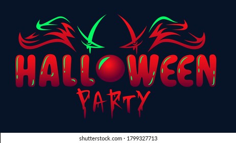 Happy Halloween Text Design, Vector