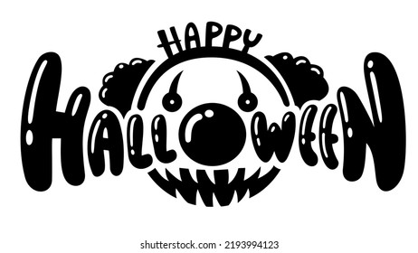 Happy Halloween Text Design, Vector