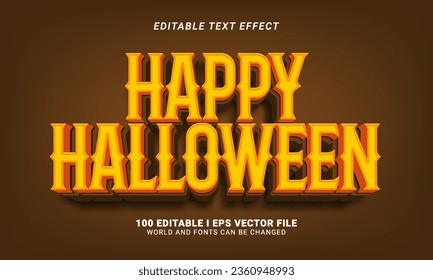 happy halloween text effect illustration