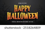 Happy halloween text effect, october festival text style effect