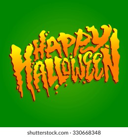 Happy Halloween text lettering design