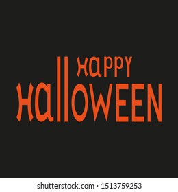 Happy Halloween text logo. Design element