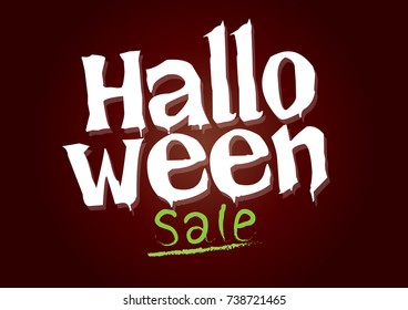Happy Halloween text logo. Editable vector design.