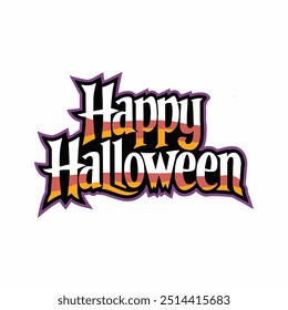 Happy Halloween text, Happy Halloween logo, Happy Halloween t-shirt design eps