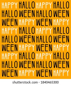 Happy Halloween text pattern vector