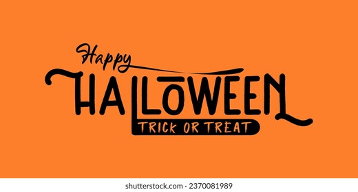 Happy Halloween text poster vector lettering for banner, greeting card, party invitation. Vector illustration.
