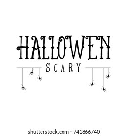 Happy Halloween text style design