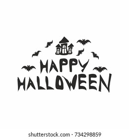Happy Halloween Text  Vector