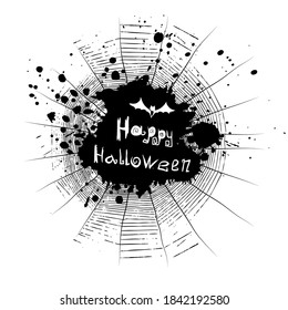Fröhlicher Halloween-Text. Vektorgrafik