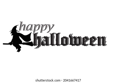 happy Halloween text vector template illustration, Halloween day illustration