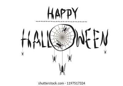 Happy Halloween Text for web card, Vector